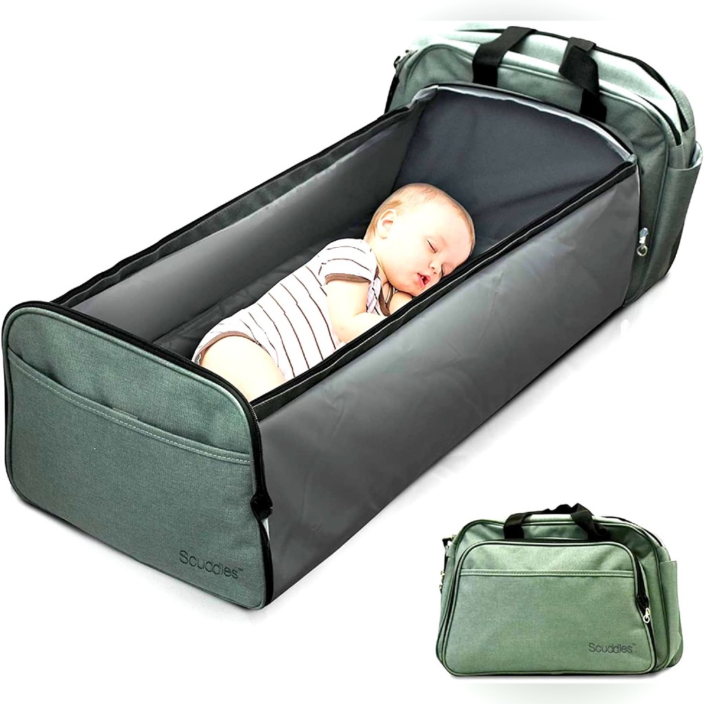 Scuddles 3-1 Portable Bassinet for Baby - Foldable Baby Bed/Diaper Bag…